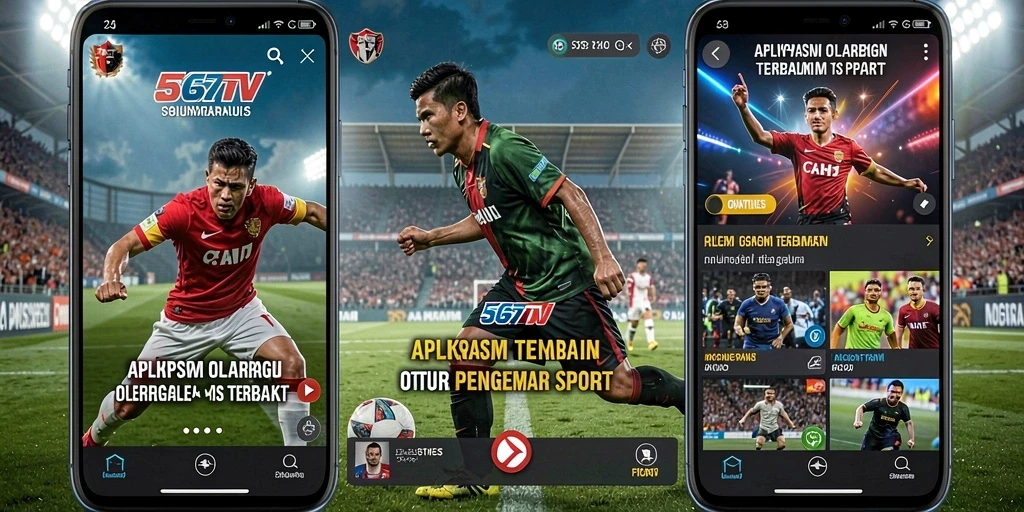 Screenshot gameplay 567TV menampilkan siaran langsung olahraga dengan antarmuka yang menarik.