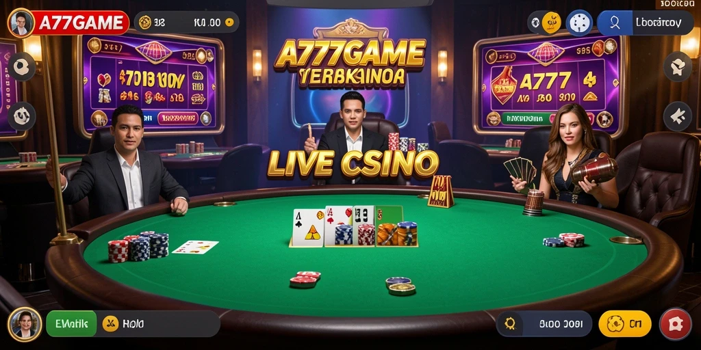 Screenshot A777GAME menampilkan gameplay Live Casino yang interaktif dan menarik.