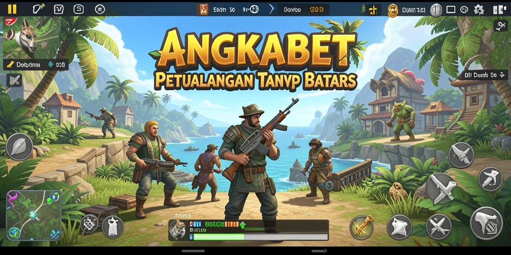 Screenshot gameplay ANGKABET yang menunjukkan dunia terbuka yang indah.