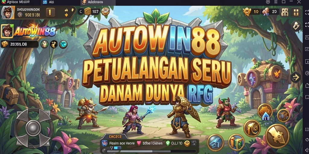 Tampilan gameplay seru di AUTOWIN88 dengan karakter dan monster.