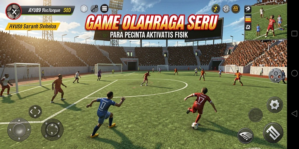 Tampilan gameplay <strong>AYU89</strong> yang menampilkan aksi olahraga mendebarkan.