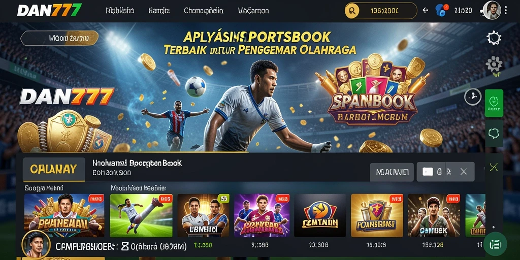 Tampilan gameplay Sportsbook di aplikasi DAN777 yang menarik.