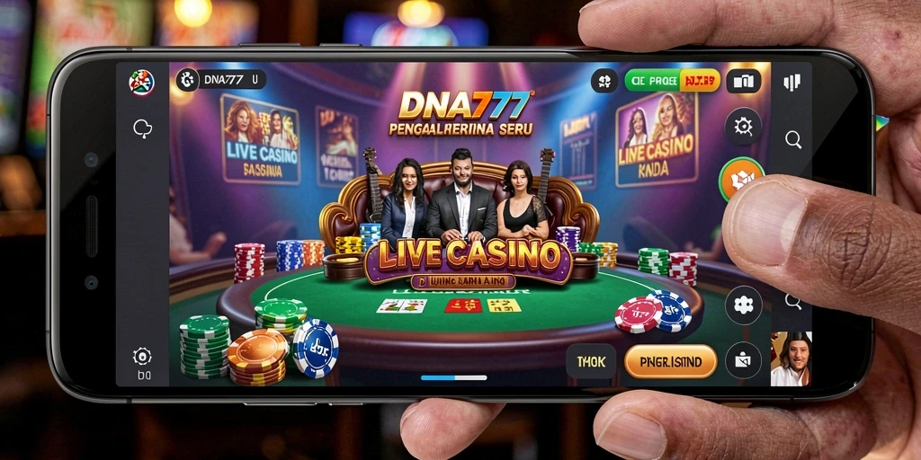 Tampilan gameplay Live Casino yang menarik dan interaktif di DNA777.