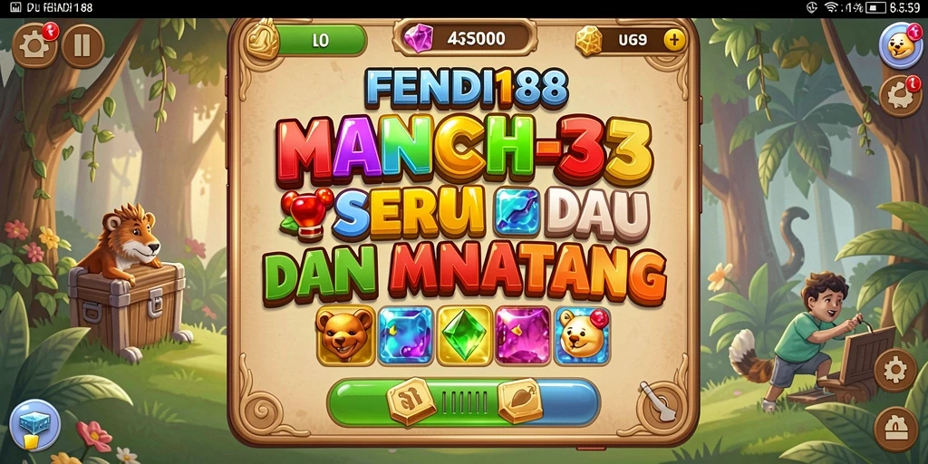 Tampilan gameplay seru di FENDI188 dengan tantangan Match-3.