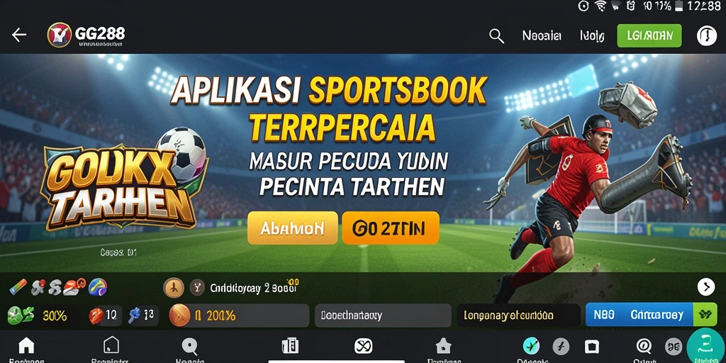 Tampilan utama GG288 menampilkan berbagai pilihan taruhan olahraga.