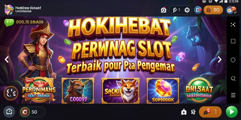 Tampilan visual gameplay HOKIHEBAT yang menakjubkan dan penuh aksi.