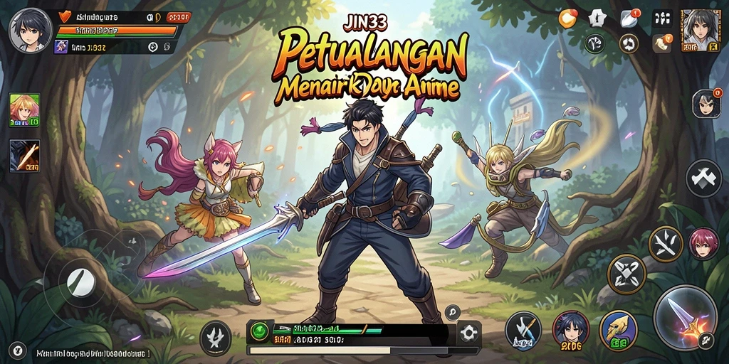 Gameplay JIN33 menampilkan aksi seru dengan karakter anime favorit.