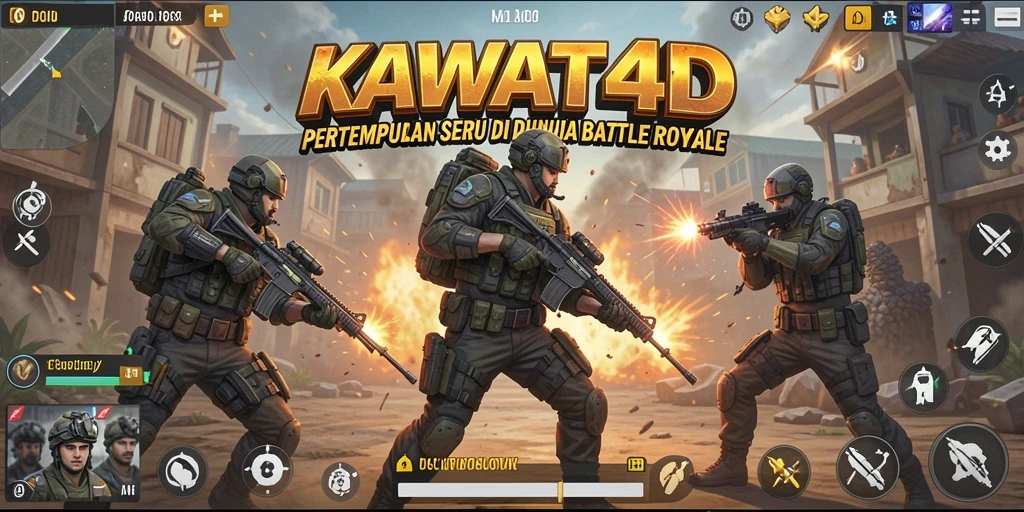 Tampilan seru dari gameplay KAWAT4D yang menampilkan pertarungan intens.