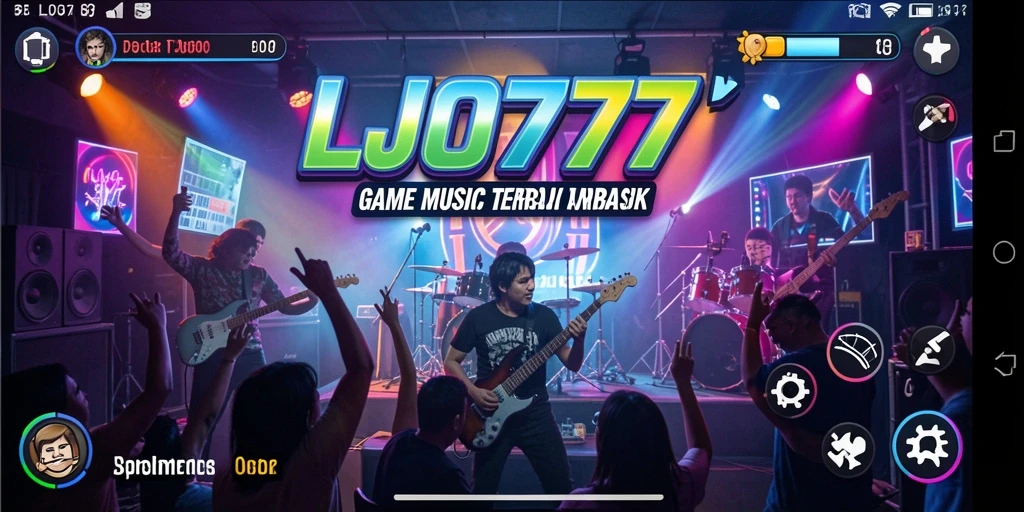 Tangkapan layar LJO777 menampilkan gameplay musik yang seru dan interaktif.