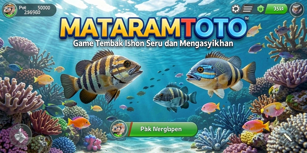 Tangkapan layar gameplay MATARAMTOTO menampilkan aksi Tembak Ikan yang seru.