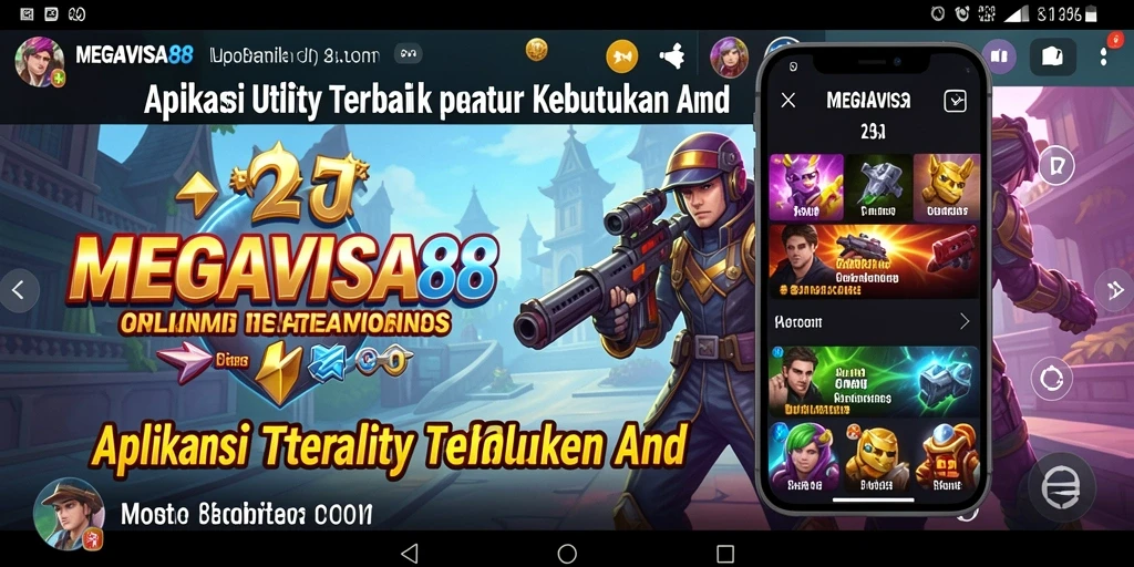 Tampilan utama MEGAVISA88 yang menunjukkan fitur-fitur utility.