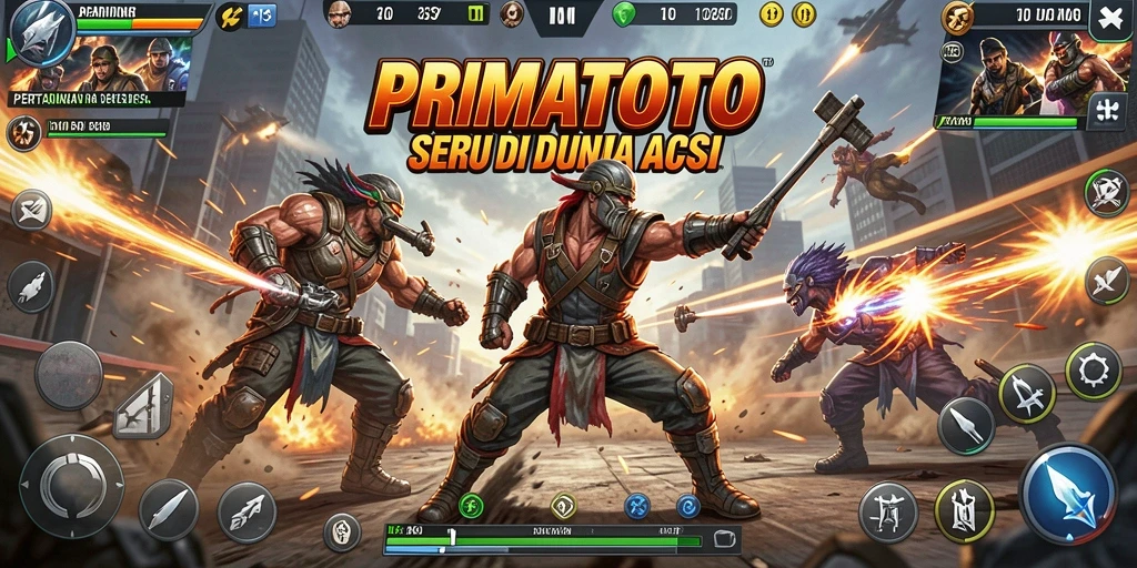 Gameplay seru dengan pertarungan yang mendebarkan di PRIMATOTO.