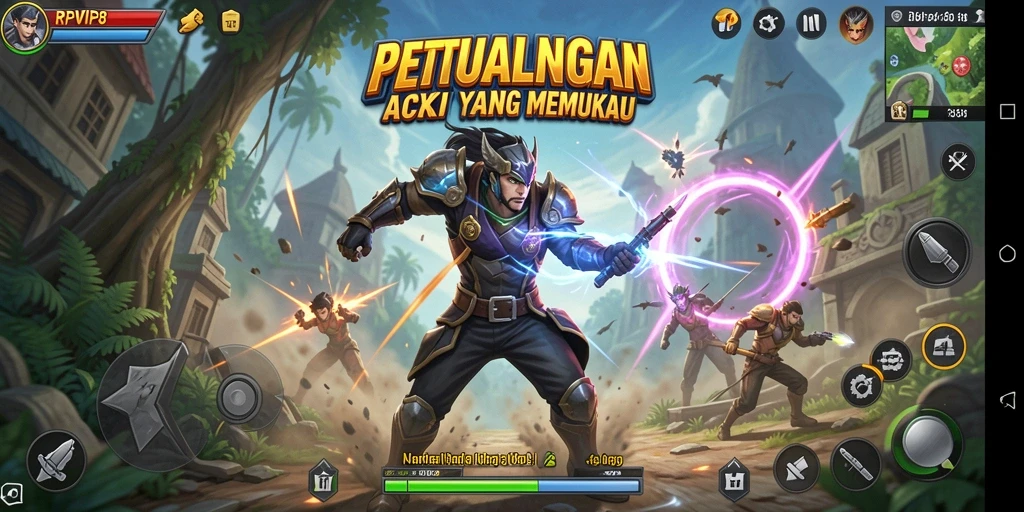 Screenshot gameplay RPVIP8 menampilkan adegan aksi yang mendebarkan.