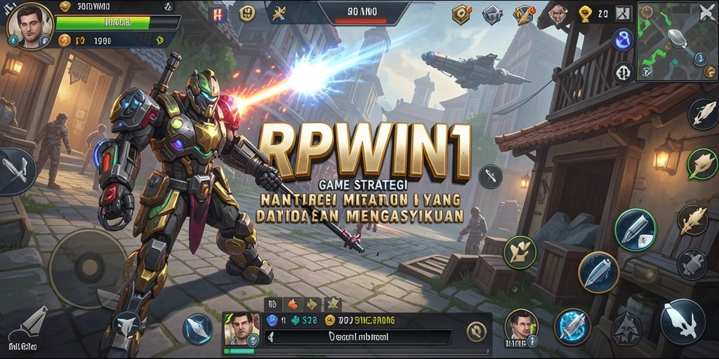 Tangkapan layar RPWIN1 menampilkan pertempuran strategi yang intens.