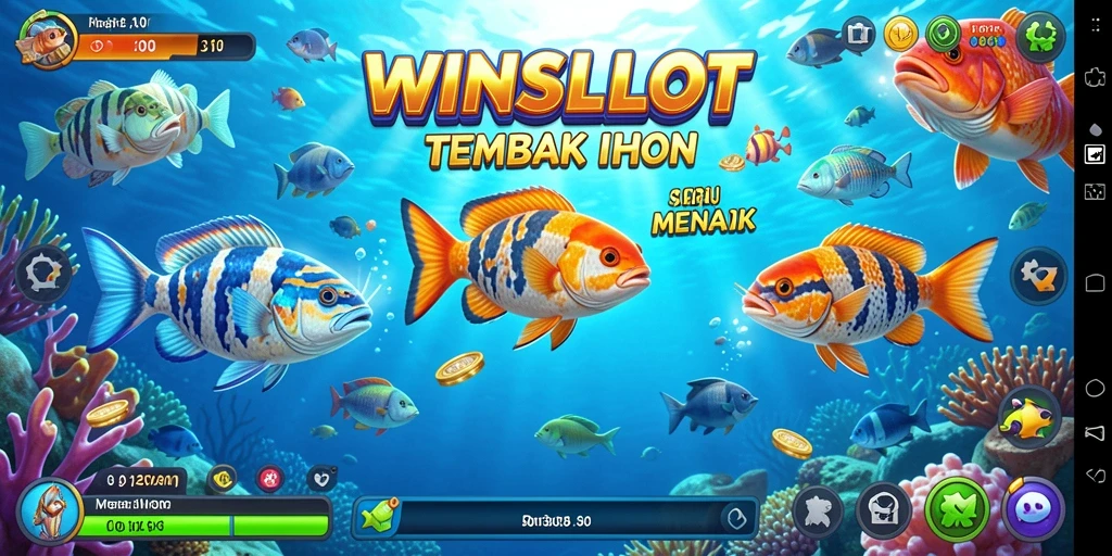 Tampilan gameplay seru saat bermain WINSLOT Tembak Ikan.