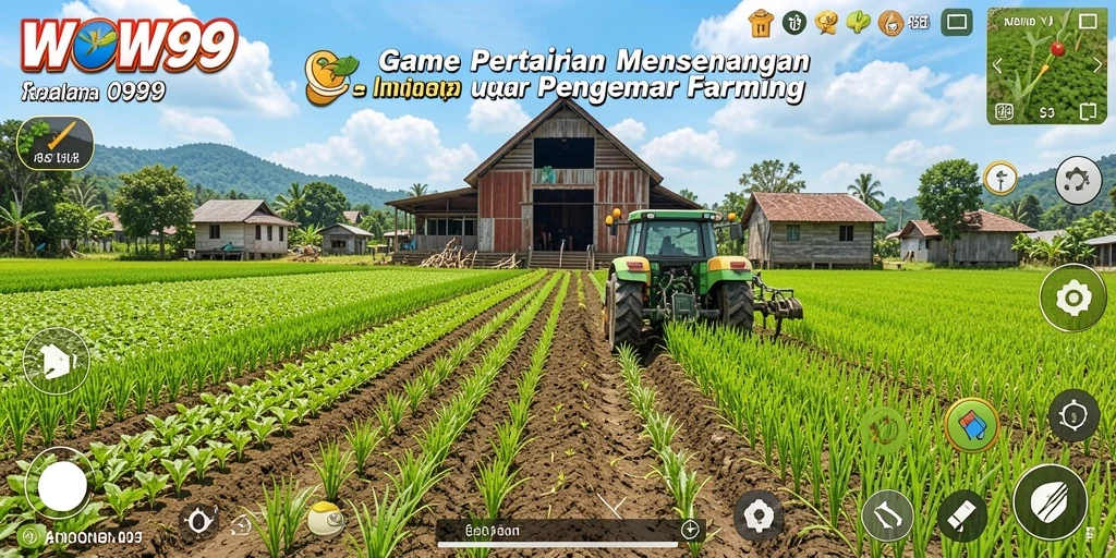 Tampilan screenshot WOW99 menampilkan aktivitas bertani yang menyenangkan.